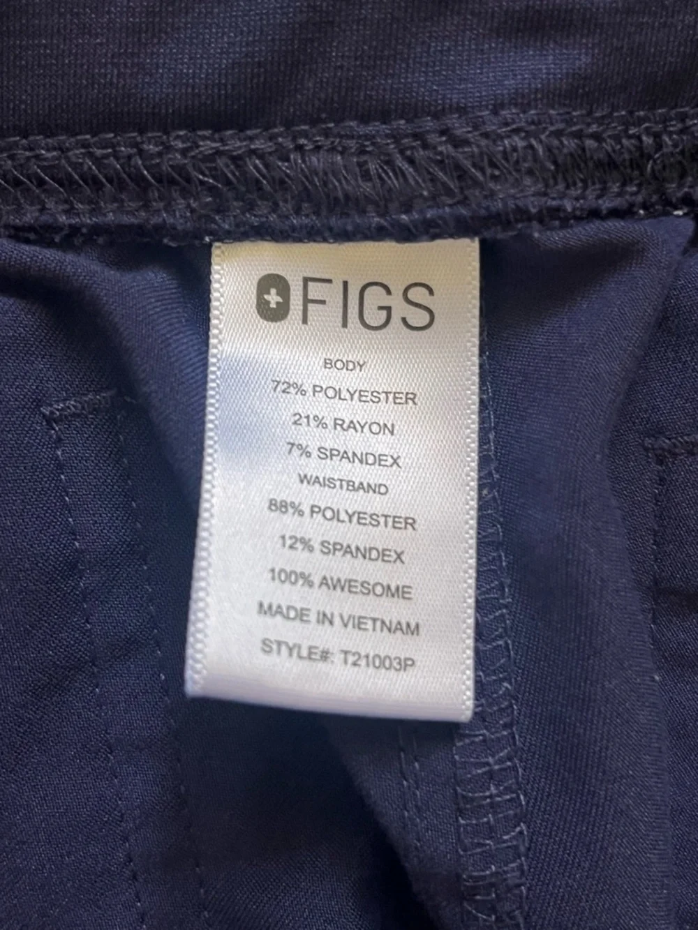 FIGS Scrubs Women’s Casma Top Size Large Livingston Pants Size Large Petite Navy - Picture 13 of 16